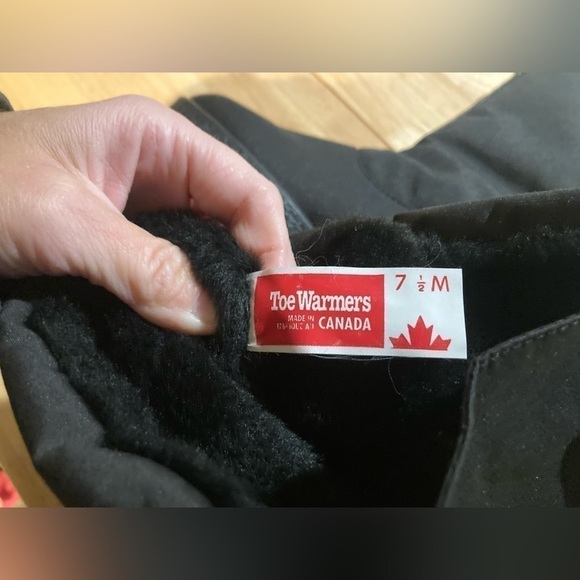 Toe Warmers black boots size 7 1/2 in EUC No signs of wear. Made in Canada 🇨🇦 - Picture 8 of 11
